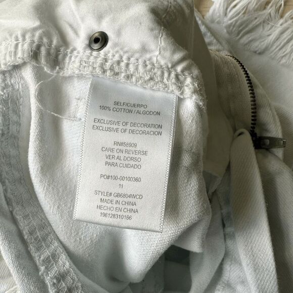 Gianni Bini GB Denim Shorts A-Line Wide Leg Bermuda White Washed 11 High Rise - Picture 4 of 7